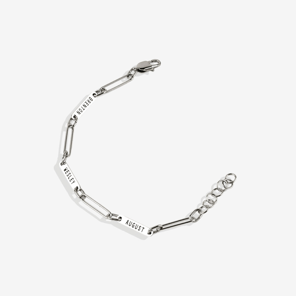 Paperclip Bracelet With Names