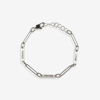 Paperclip Bracelet With Names