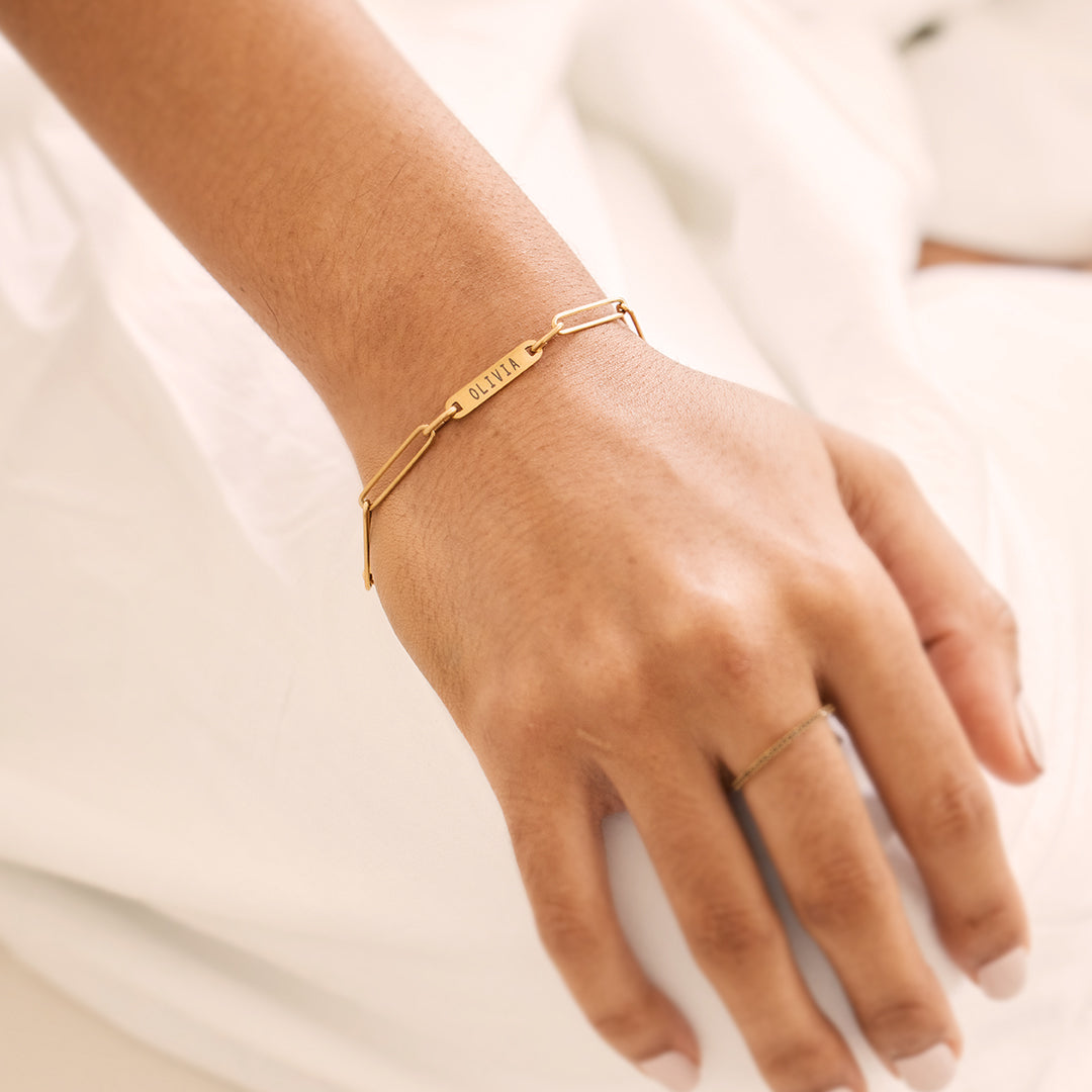 Paperclip Bracelet With Names
