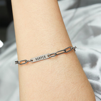 Paperclip Bracelet With Names