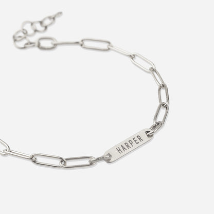 Paperclip Bracelet With Names