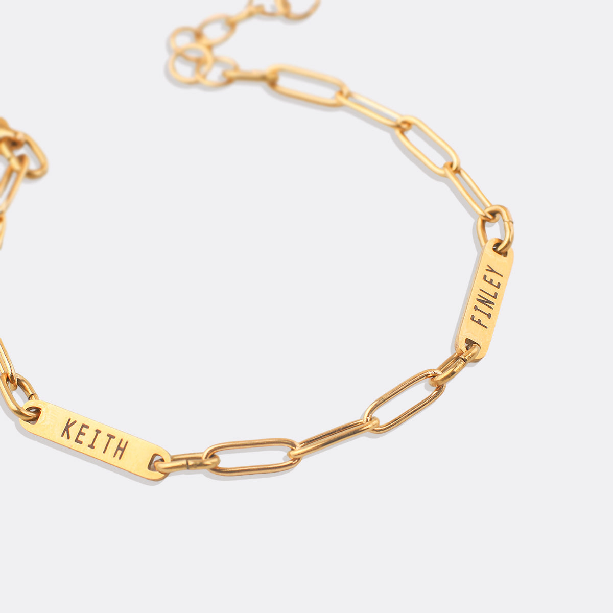 Paperclip Bracelet With Names