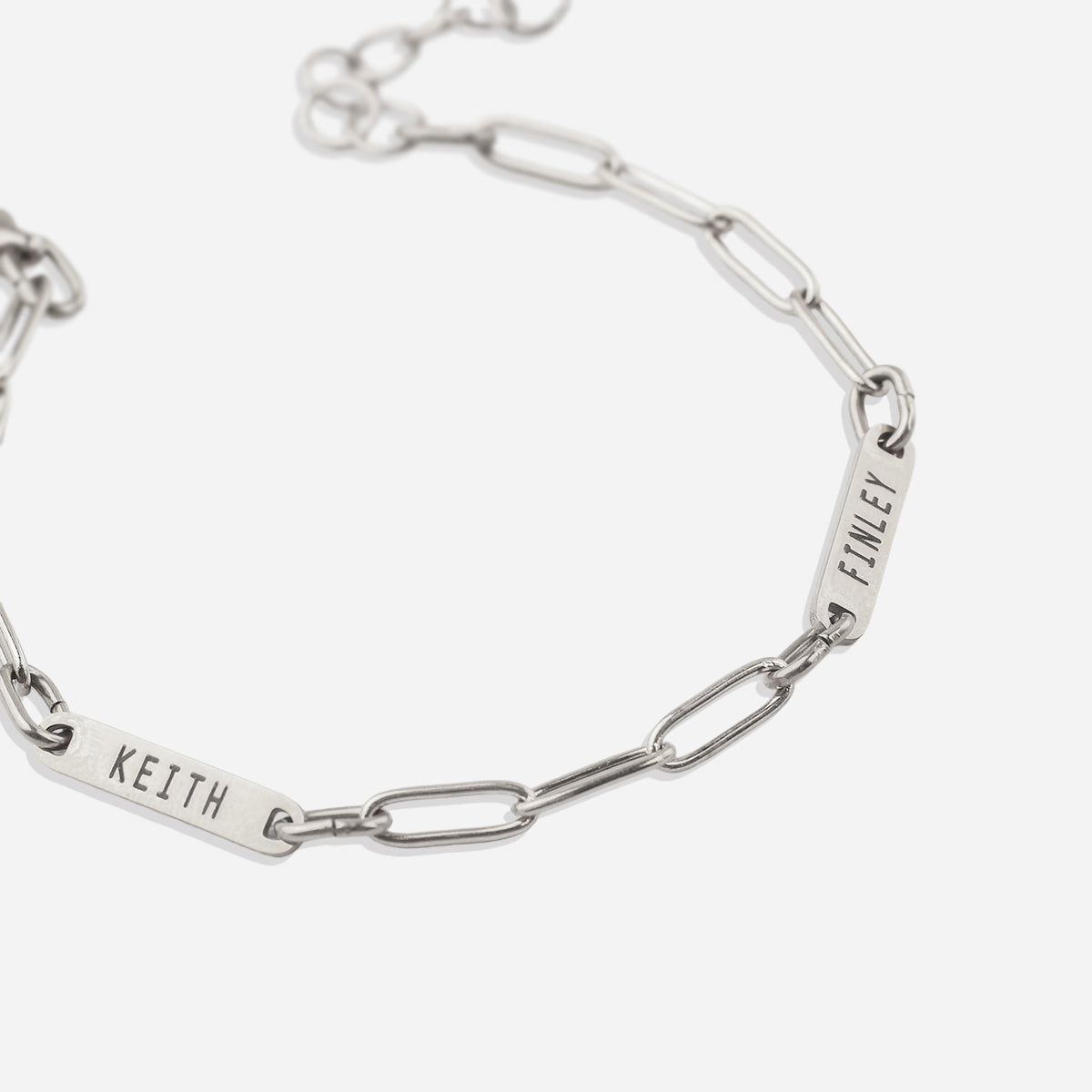 Paperclip Bracelet With Names