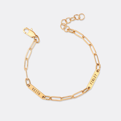 Paperclip Bracelet With Names