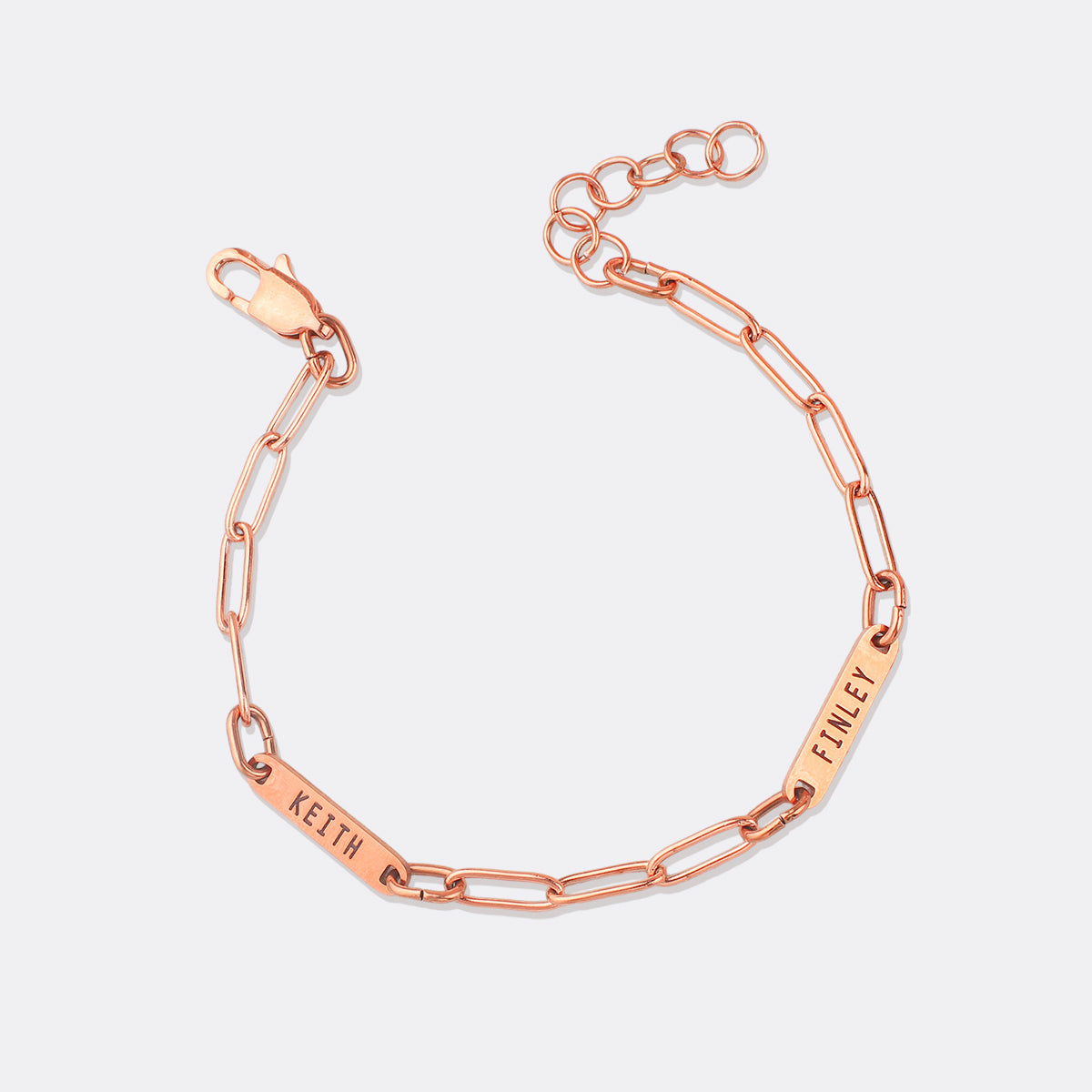 Paperclip Bracelet With Names