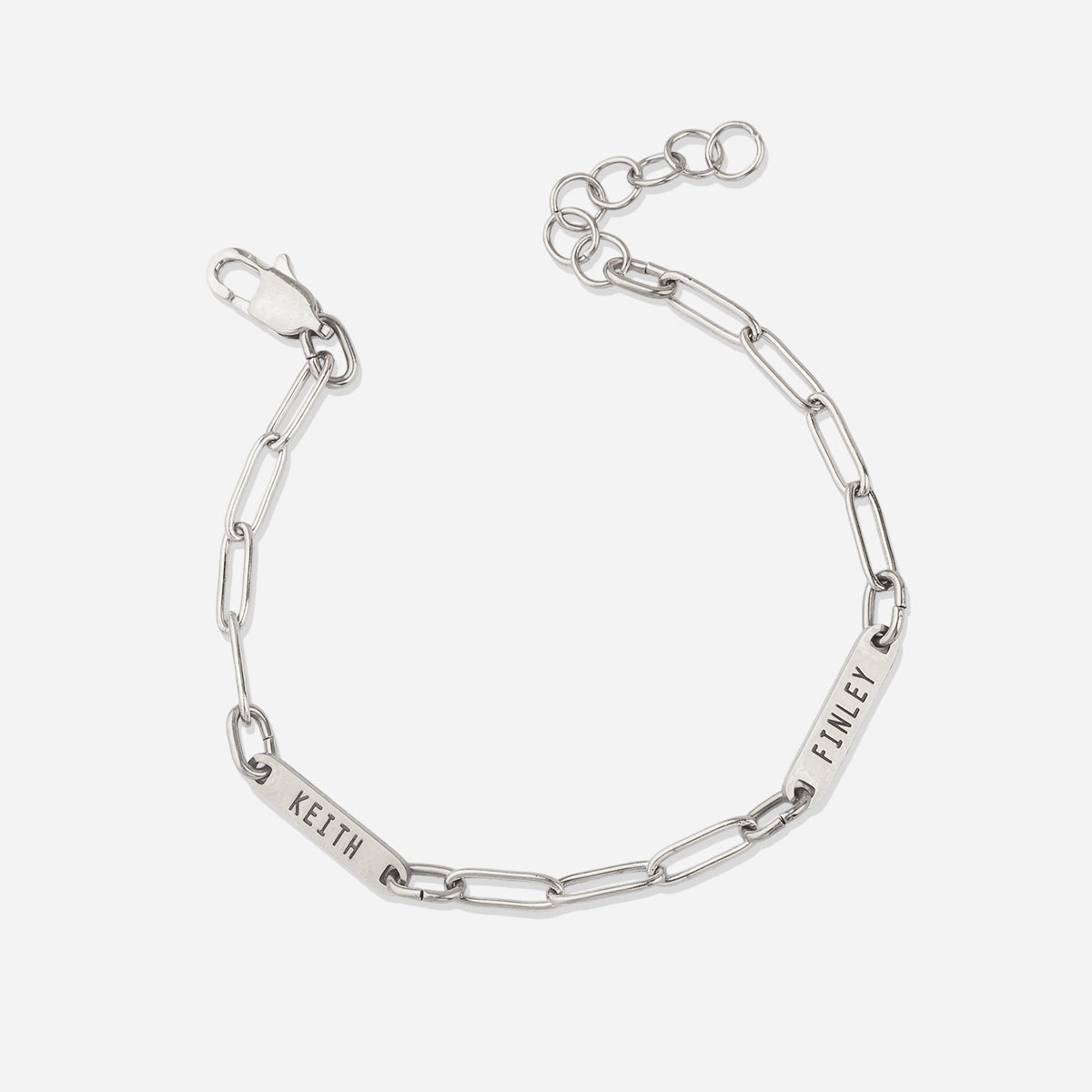 Paperclip Bracelet With Names