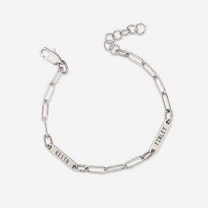 Paperclip Bracelet With Names