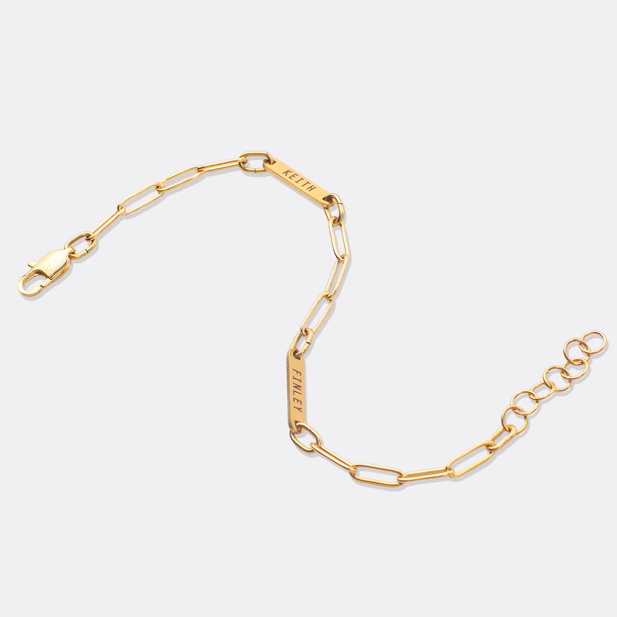 Paperclip Bracelet With Names