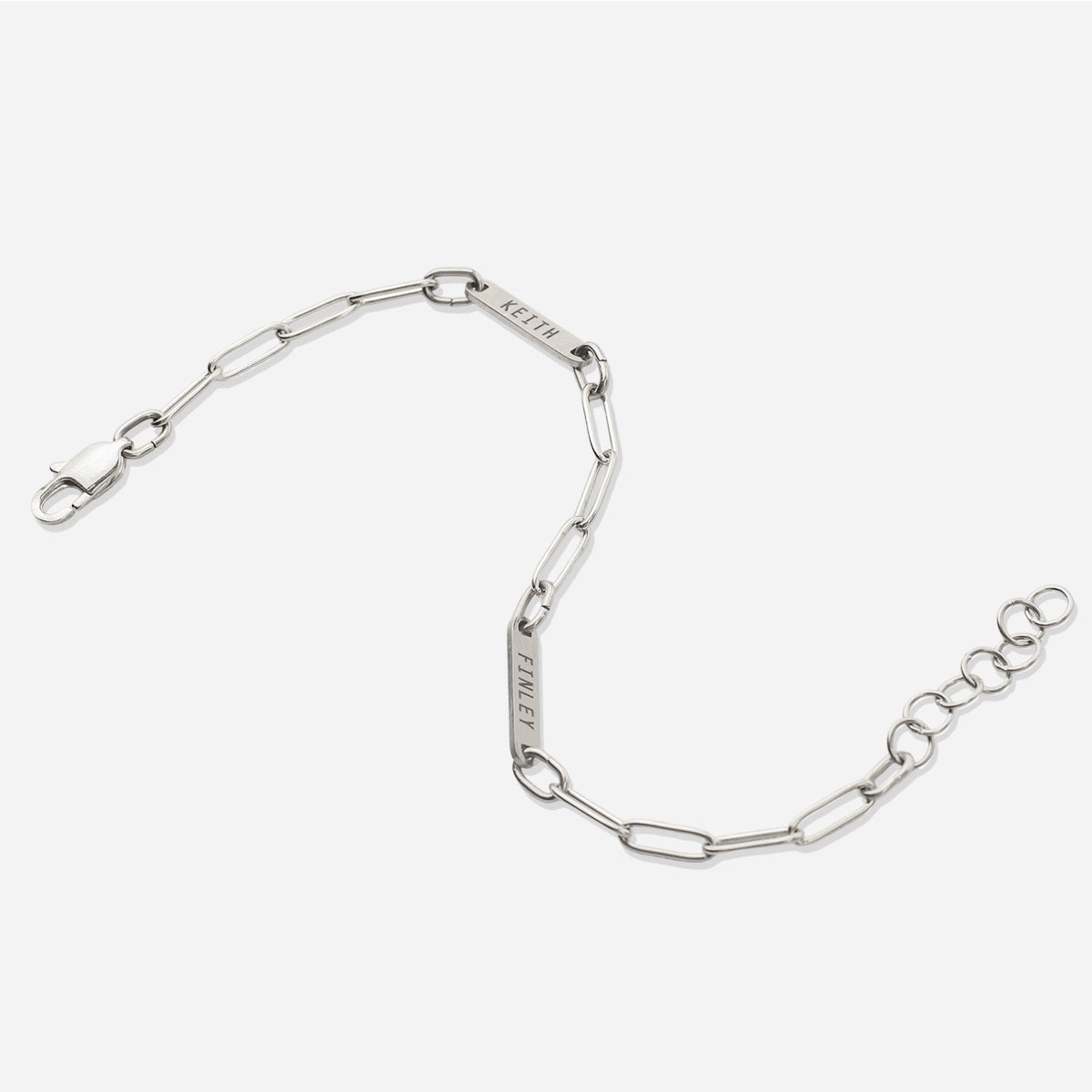 Paperclip Bracelet With Names