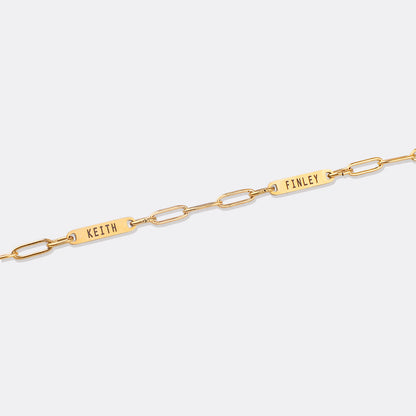 Paperclip Bracelet With Names