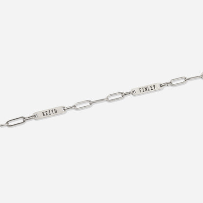 Paperclip Bracelet With Names