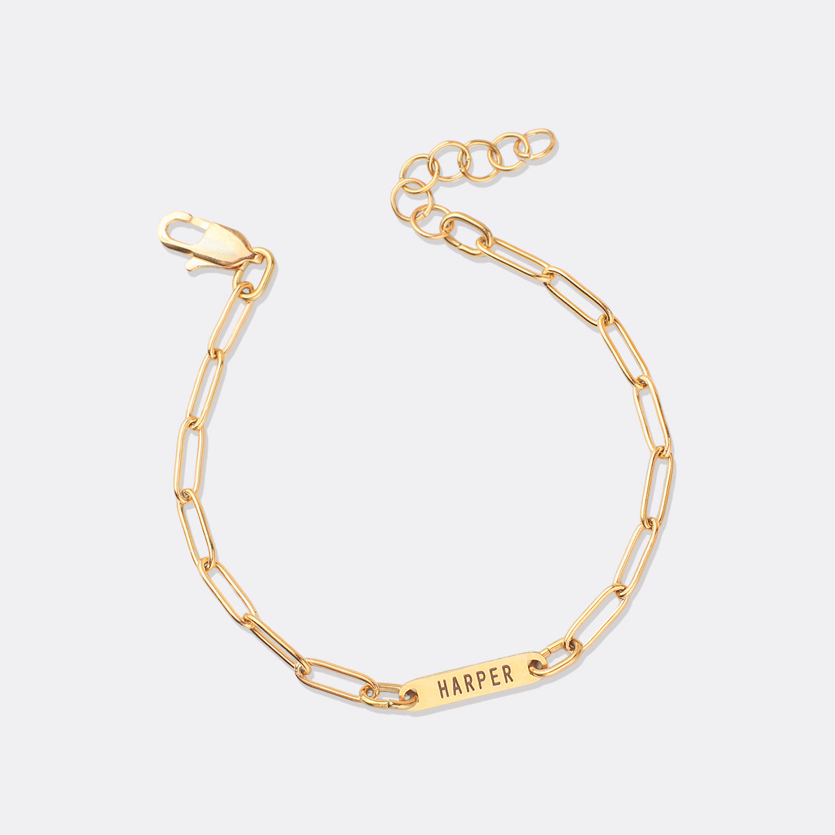 Paperclip Bracelet With Names