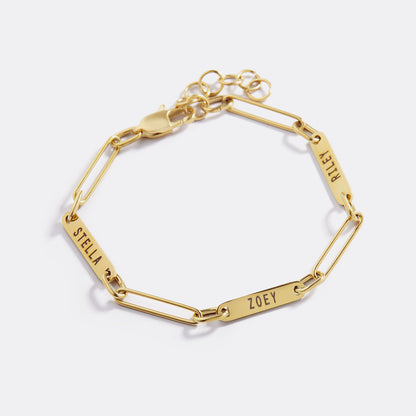 Paperclip Bracelet With Names