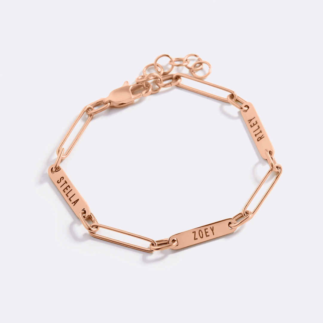 Paperclip Bracelet With Names