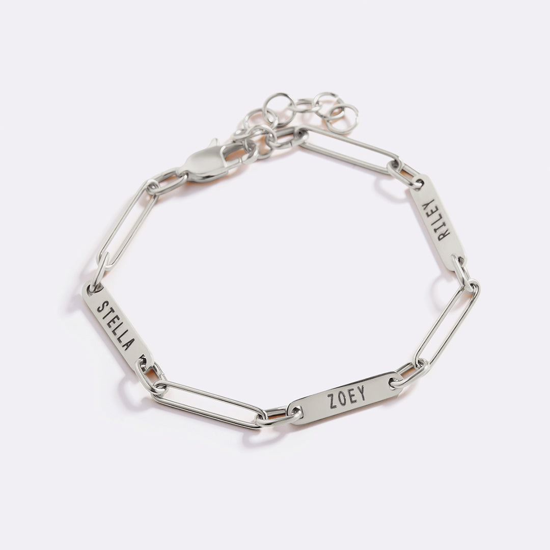 Paperclip Bracelet With Names