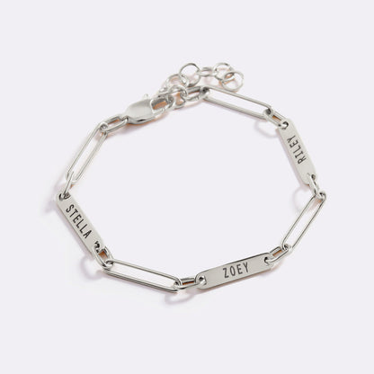 Paperclip Bracelet With Names