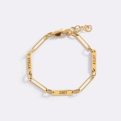 Paperclip Bracelet With Names
