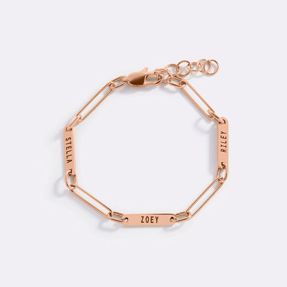 Paperclip Bracelet With Names