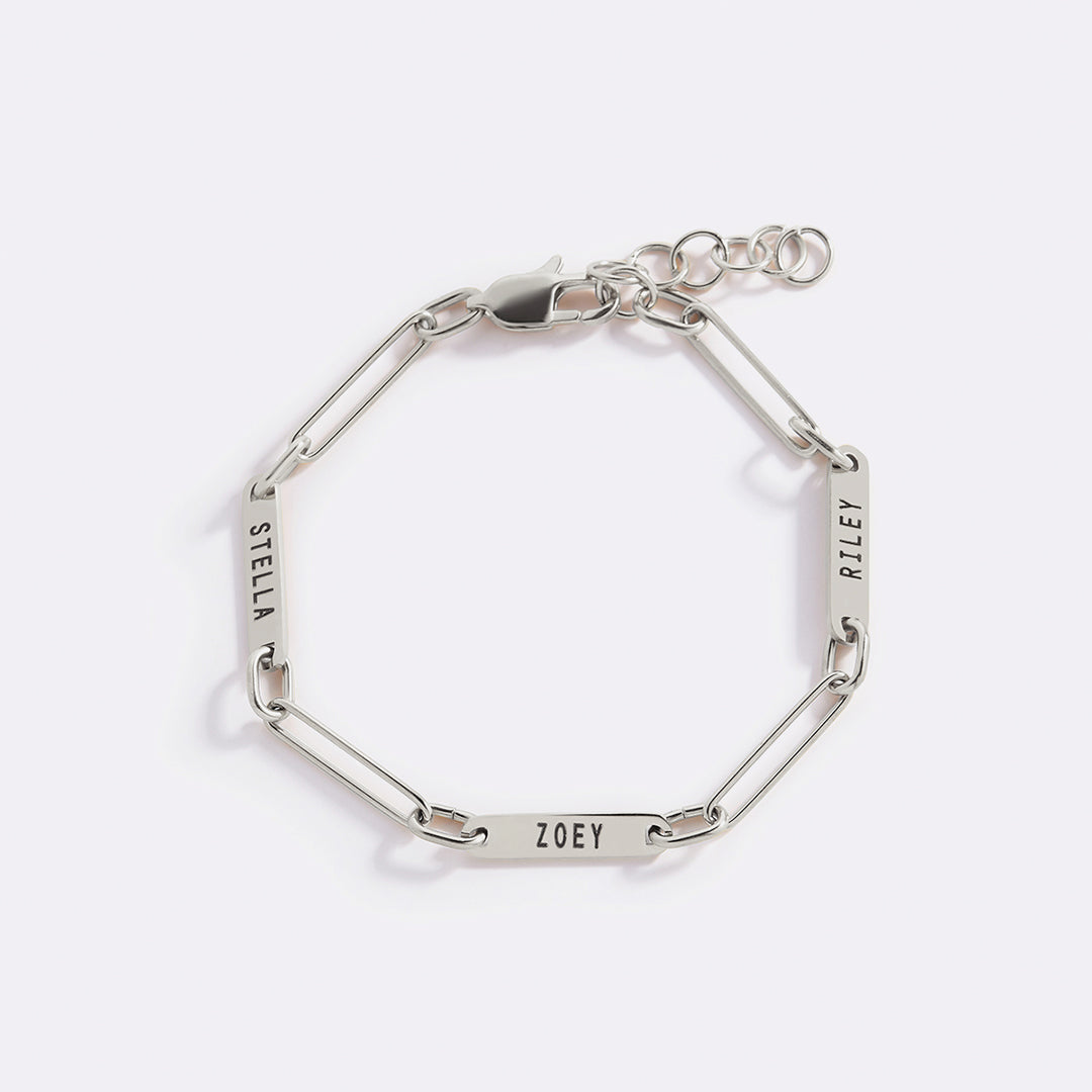 Paperclip Bracelet With Names