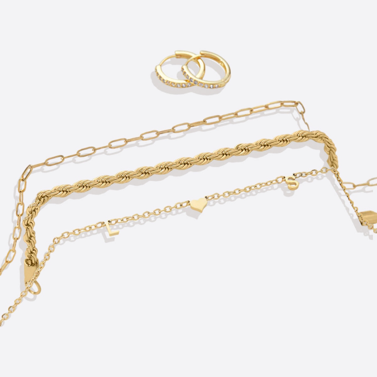 Pave Huggie Hoop Earrings