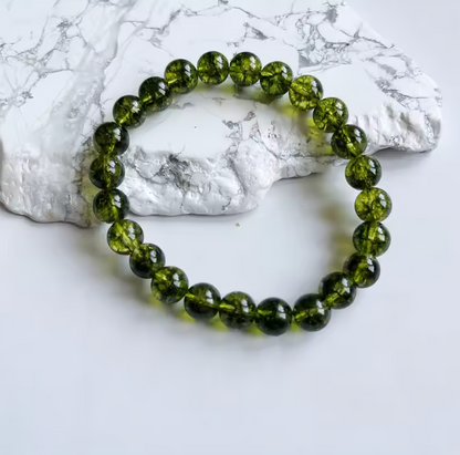 Natural Peridot Stone Protection Energy Bracelet