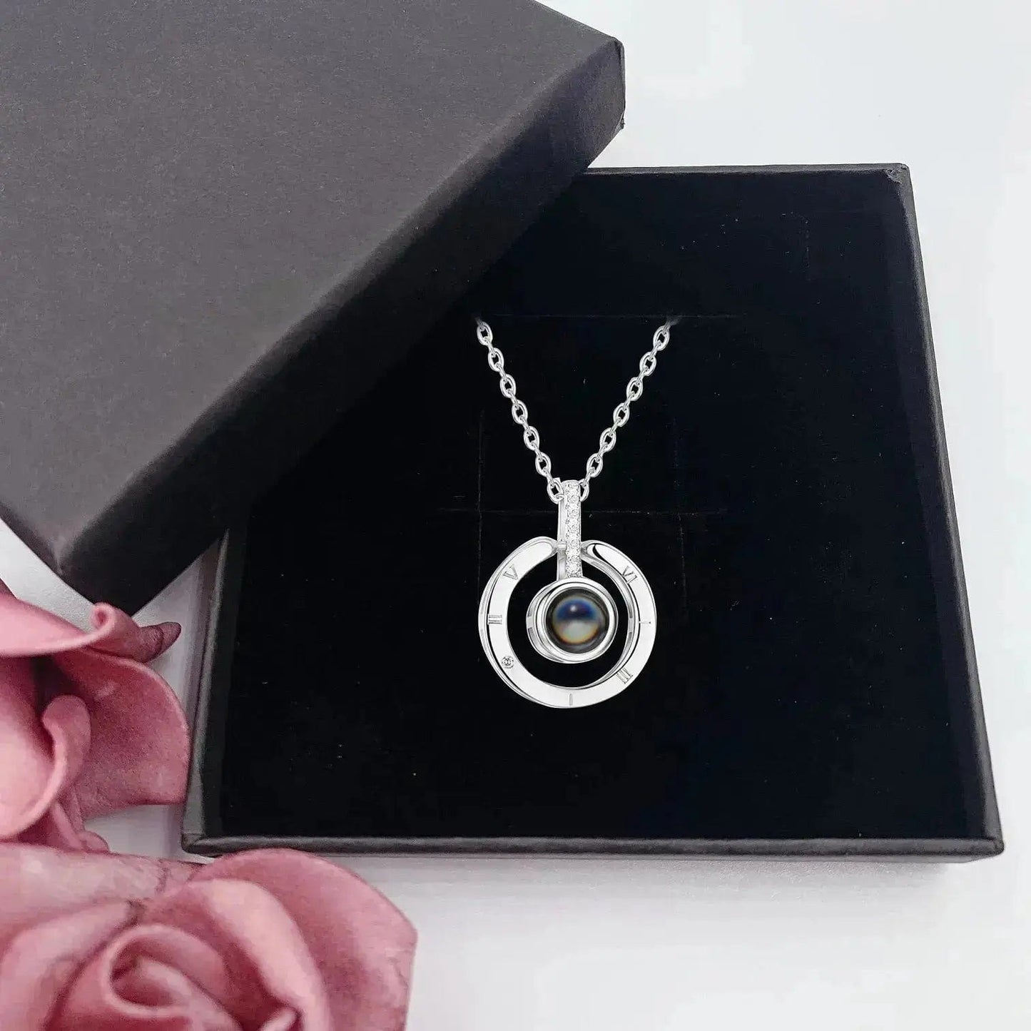 Personalisiertes Valentinstagsgeschenk - Projektionsfoto-Halskette/Armband/Schlüsselanhänger