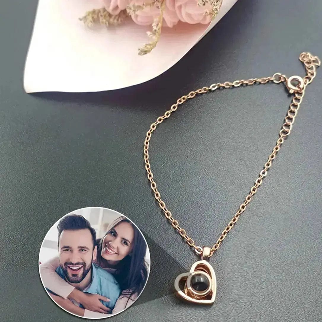 Personalisiertes Valentinstagsgeschenk - Projektionsfoto-Halskette/Armband/Schlüsselanhänger