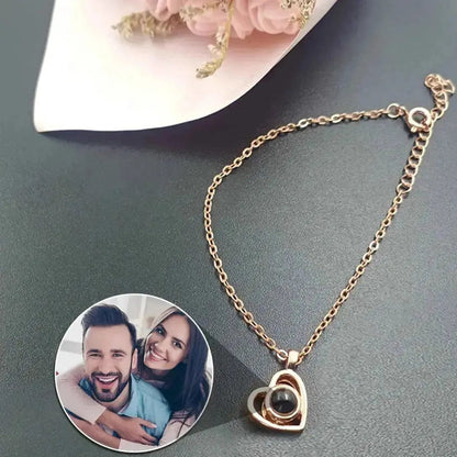 Personalisiertes Valentinstagsgeschenk - Projektionsfoto-Halskette/Armband/Schlüsselanhänger