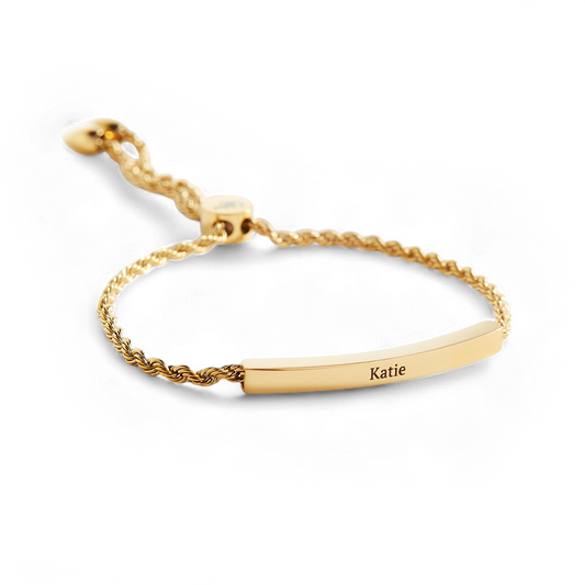 Personalized Bar Chain Bracelet