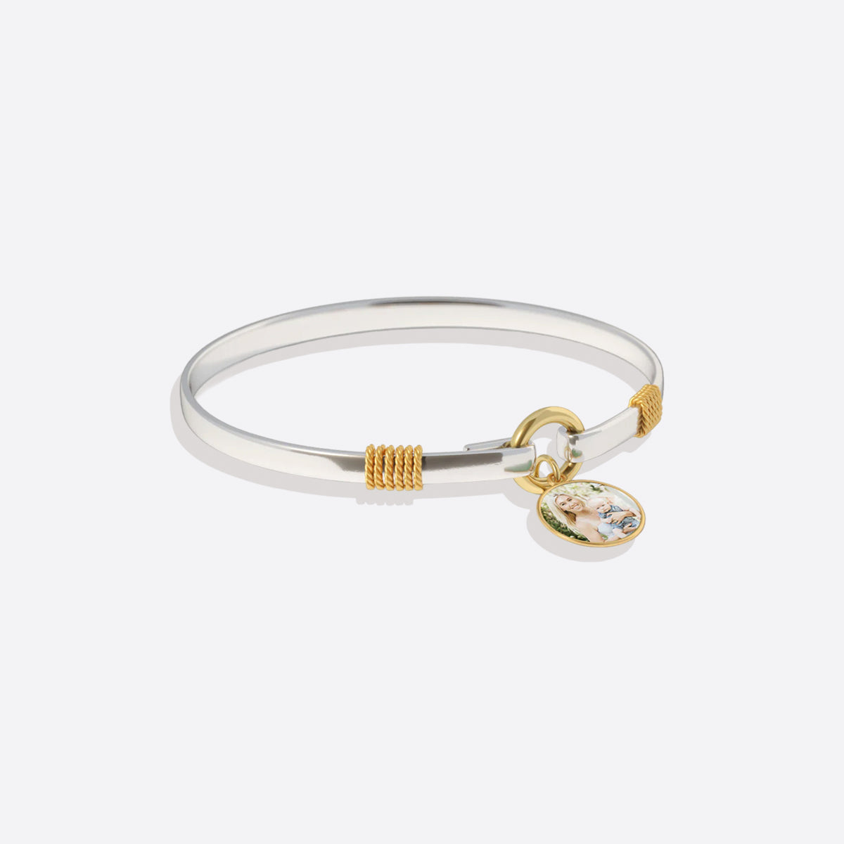 Personalisiertes zweifarbiges Foto-Charm-Armband