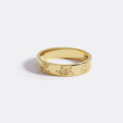 Personalized Stamped Flower Band