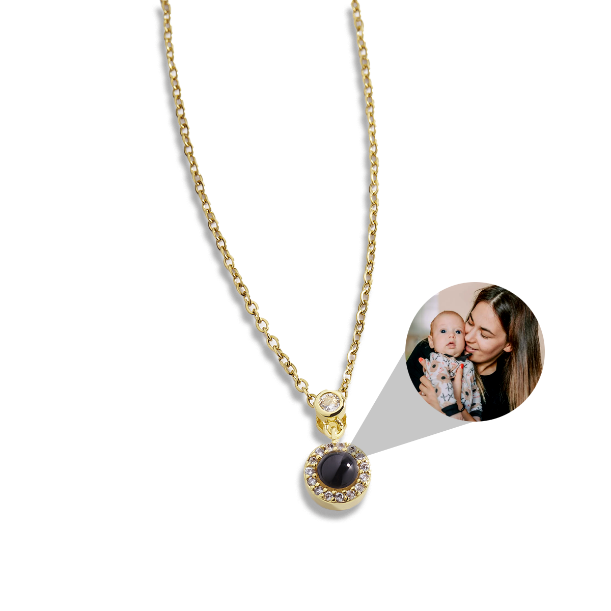 Petite Halo Photo Necklace