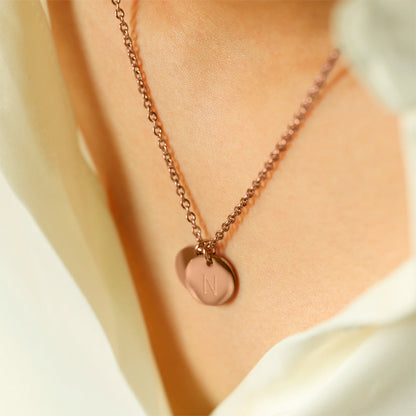 Collier délicat avec disque initial