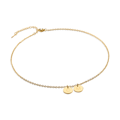 Collier délicat avec disque initial