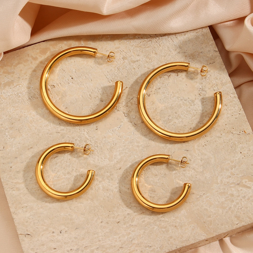 Boucles d'oreilles créoles classiques