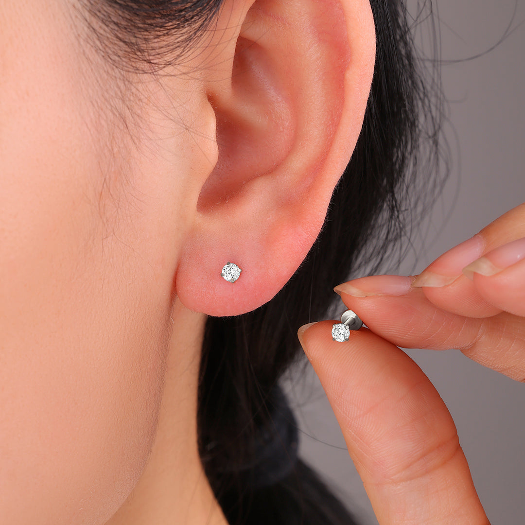 Crystal Sleeper Earrings | 18g