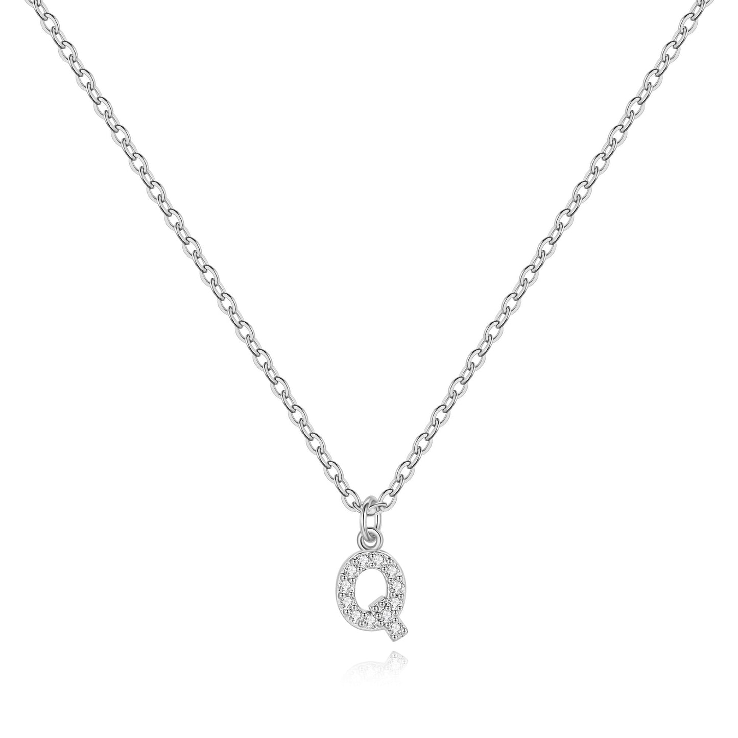 Pavé-Halskette mit Großbuchstaben