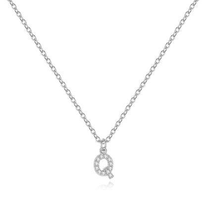 Pavé-Halskette mit Großbuchstaben