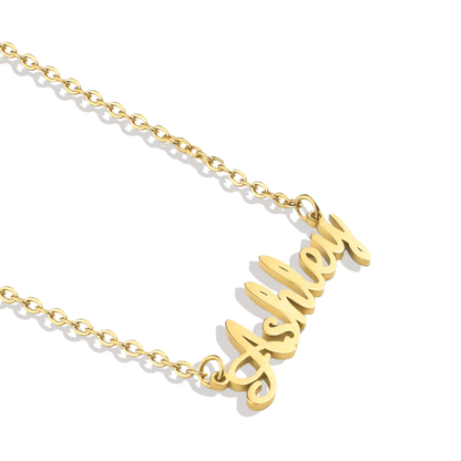 Collier avec nom en plume 