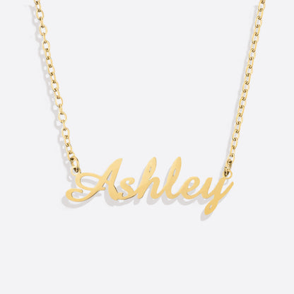 Collier avec nom en plume 