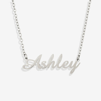 Collier avec nom en plume 