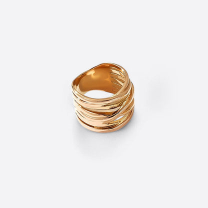 Bague de déclaration enroulée de fil