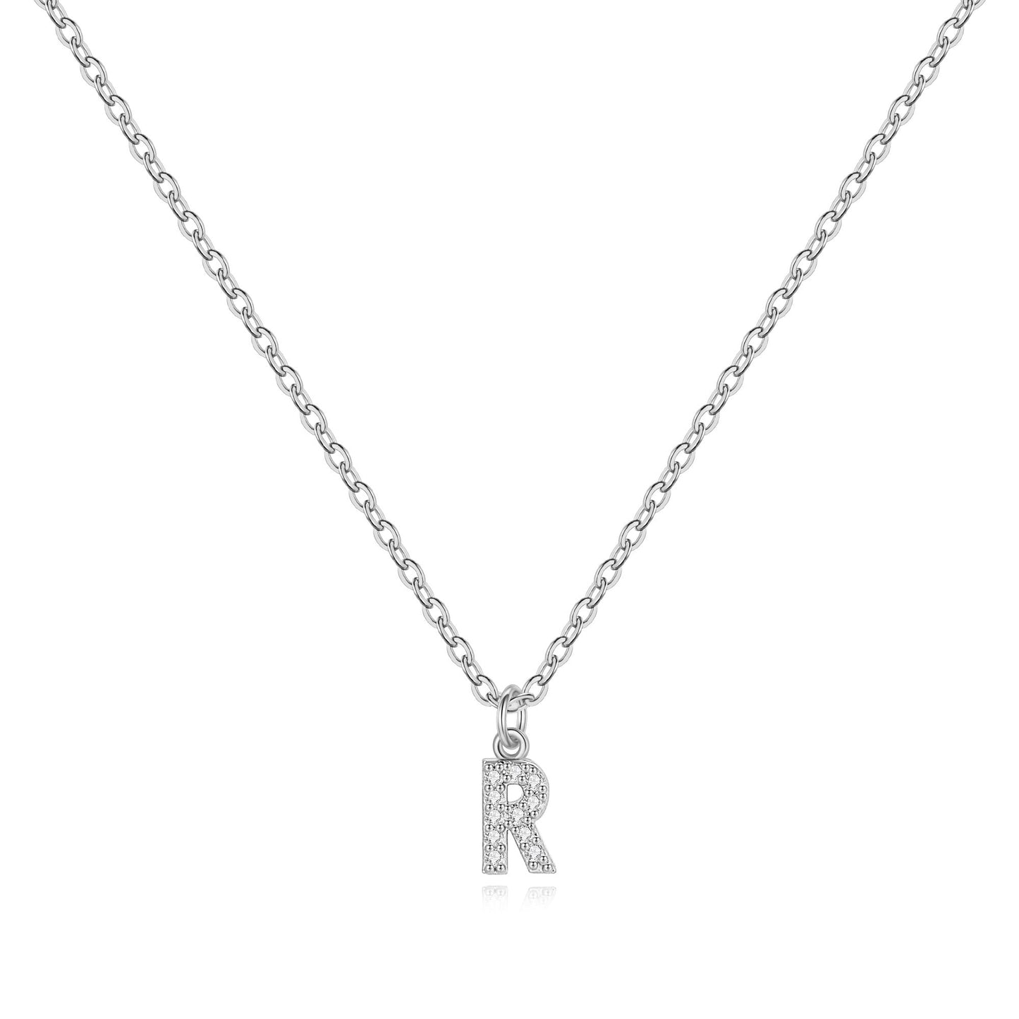 Pavé-Halskette mit Großbuchstaben