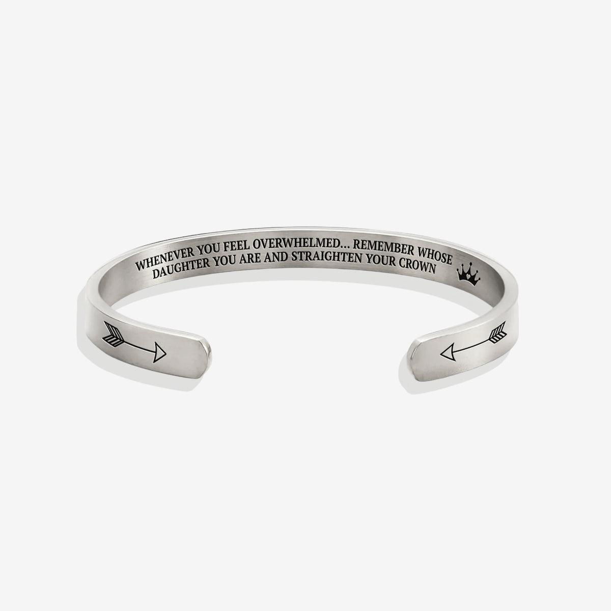 Souviens-toi de qui tu es et redresse ta couronne Bracelet manchette personnalisable 