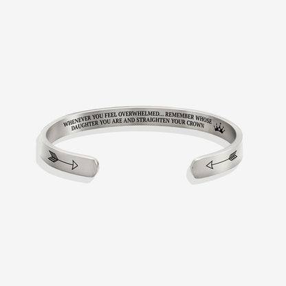Souviens-toi de qui tu es et redresse ta couronne Bracelet manchette personnalisable 