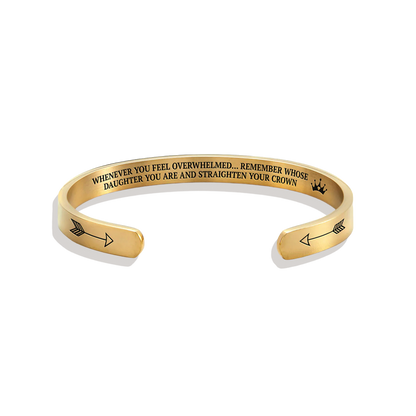 Souviens-toi de qui tu es et redresse ta couronne Bracelet manchette personnalisable 