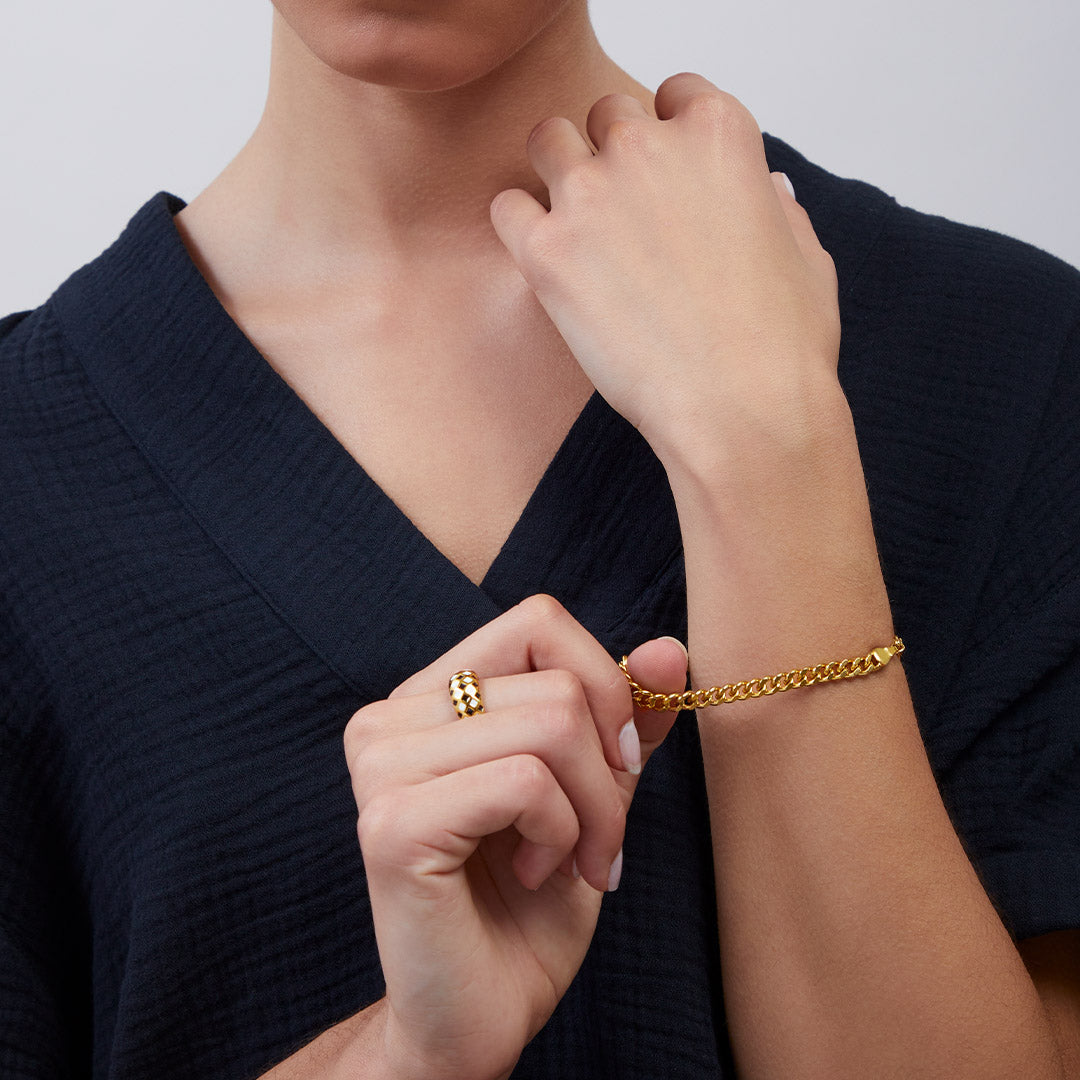 Anneau en damier