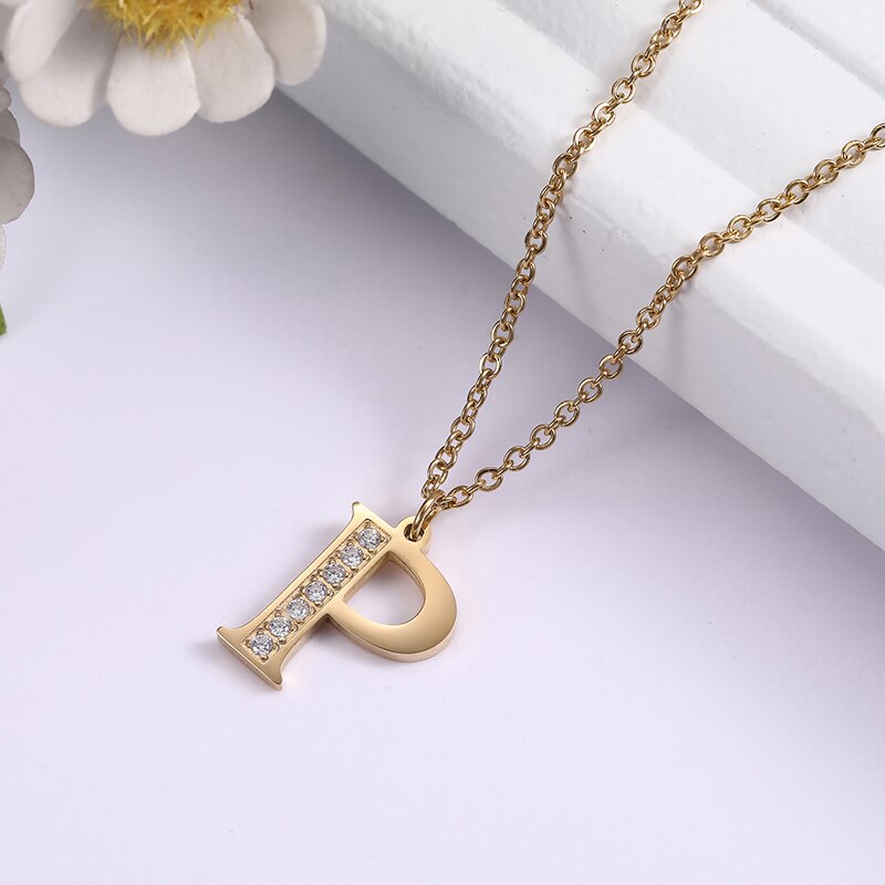 Collier satellite avec lettres en cristal