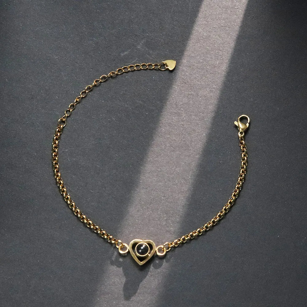 Heart Projection Chain Bracelet