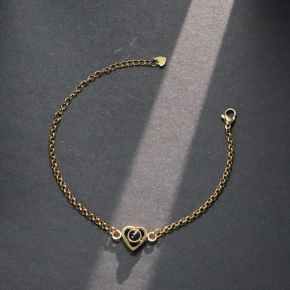 Heart Projection Chain Bracelet